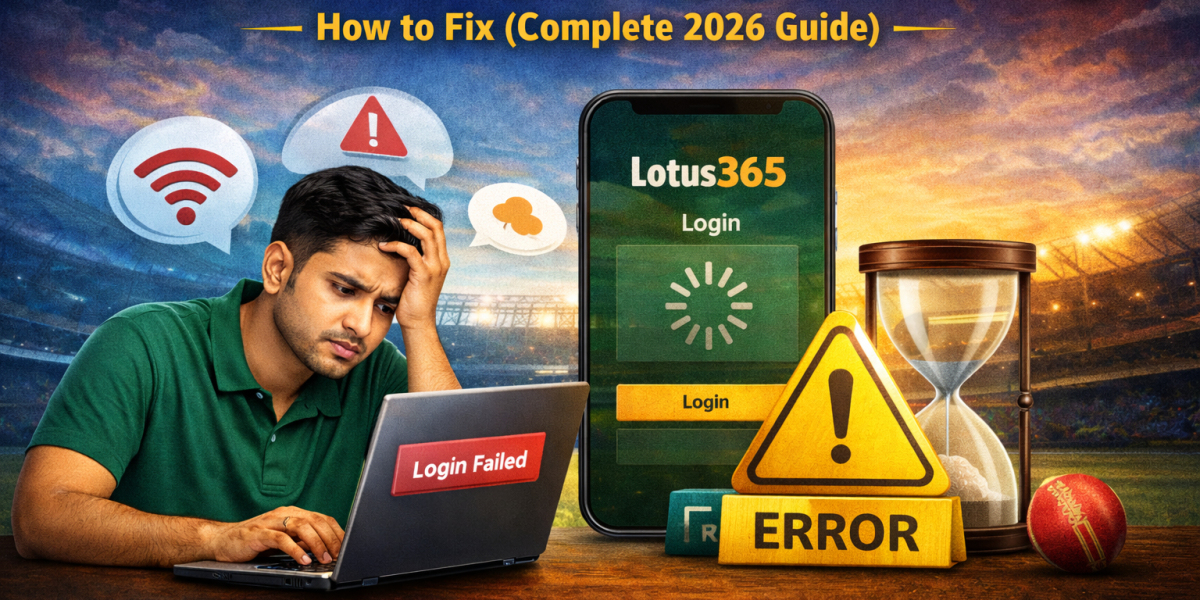 Lotus365 Login Page Not Loading – How to Fix (Complete 2026 Guide)