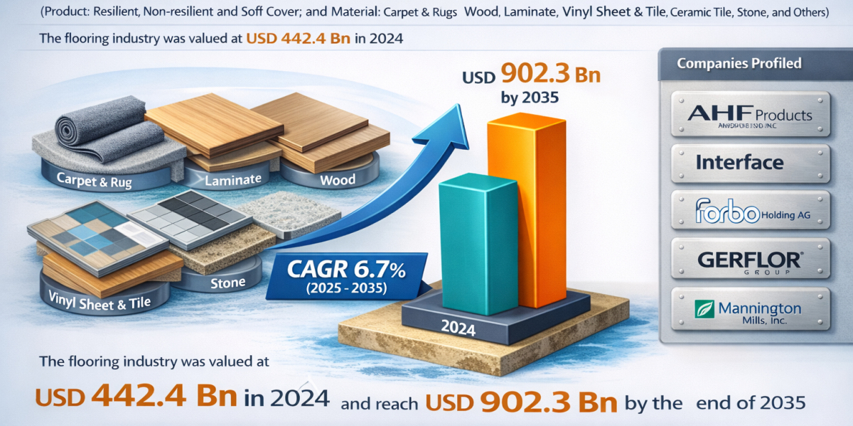 Flooring Market Valued at USD 442.4 Billion in 2024, Shows Strong Outlook