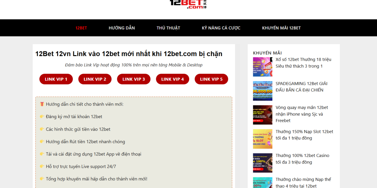 12Bet : La plateforme complète de paris sportifs et de casino en ligne