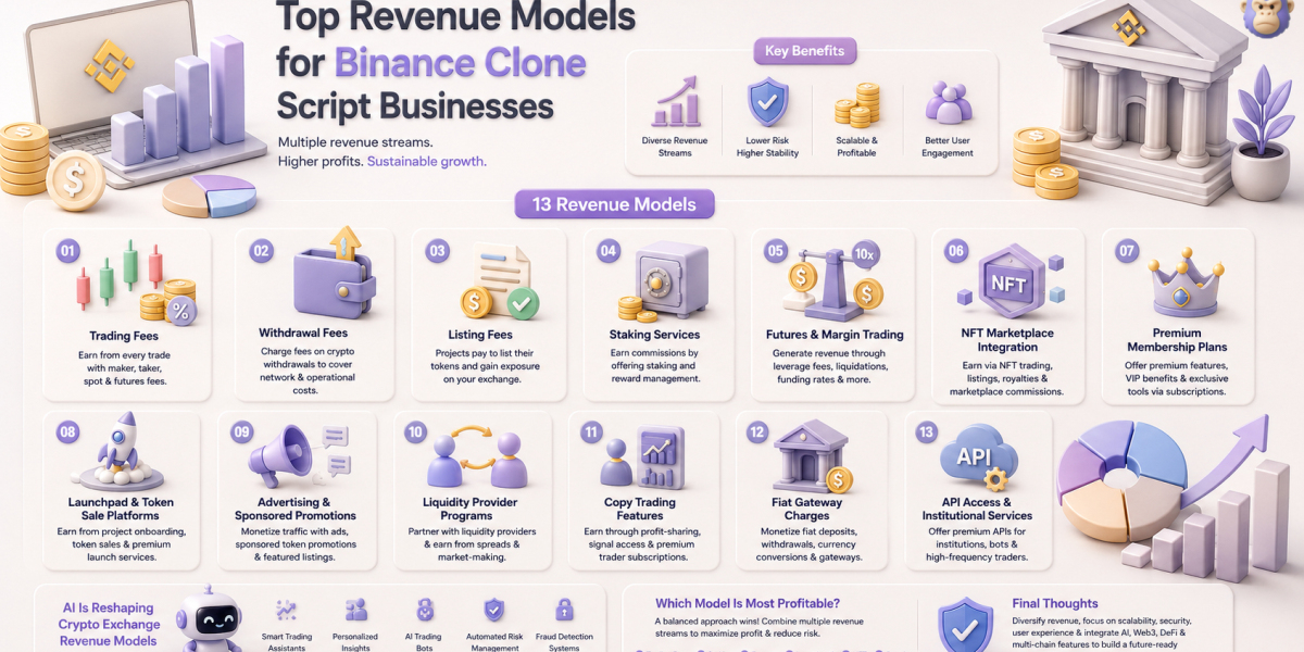 Top Revenue Models for Binance Clone Script Businesses