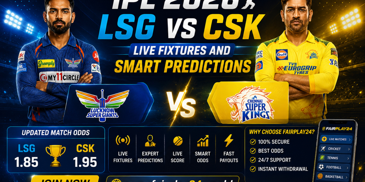 Fairplay24 IPL 2026: LSG vs CSK Live Fixtures and Smart Predictions