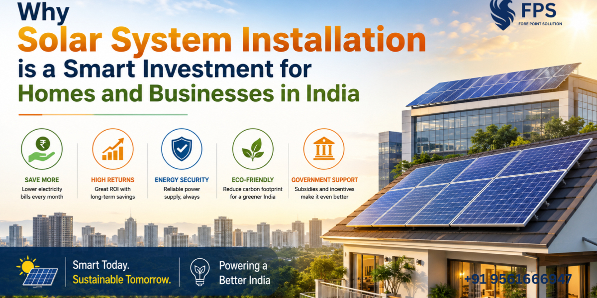 Why Solar System Installation is a Smart Investment for Homes and Businesses in India