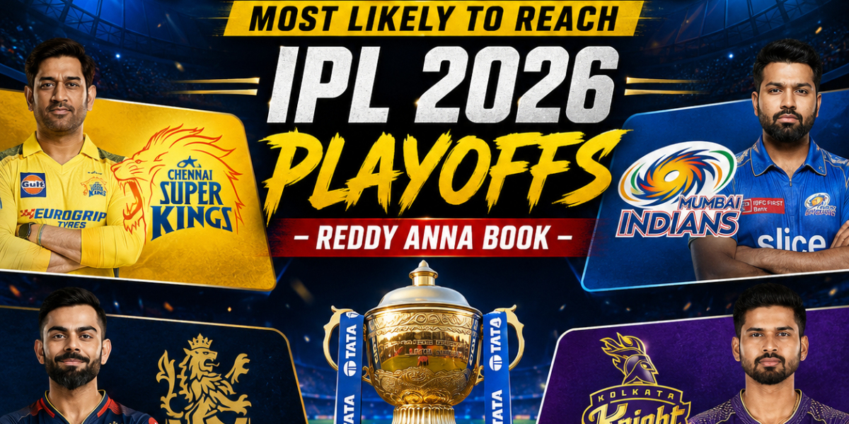 Top 4 Teams Most Likely to Reach IPL 2026 Playoffs – Reddy Anna Book