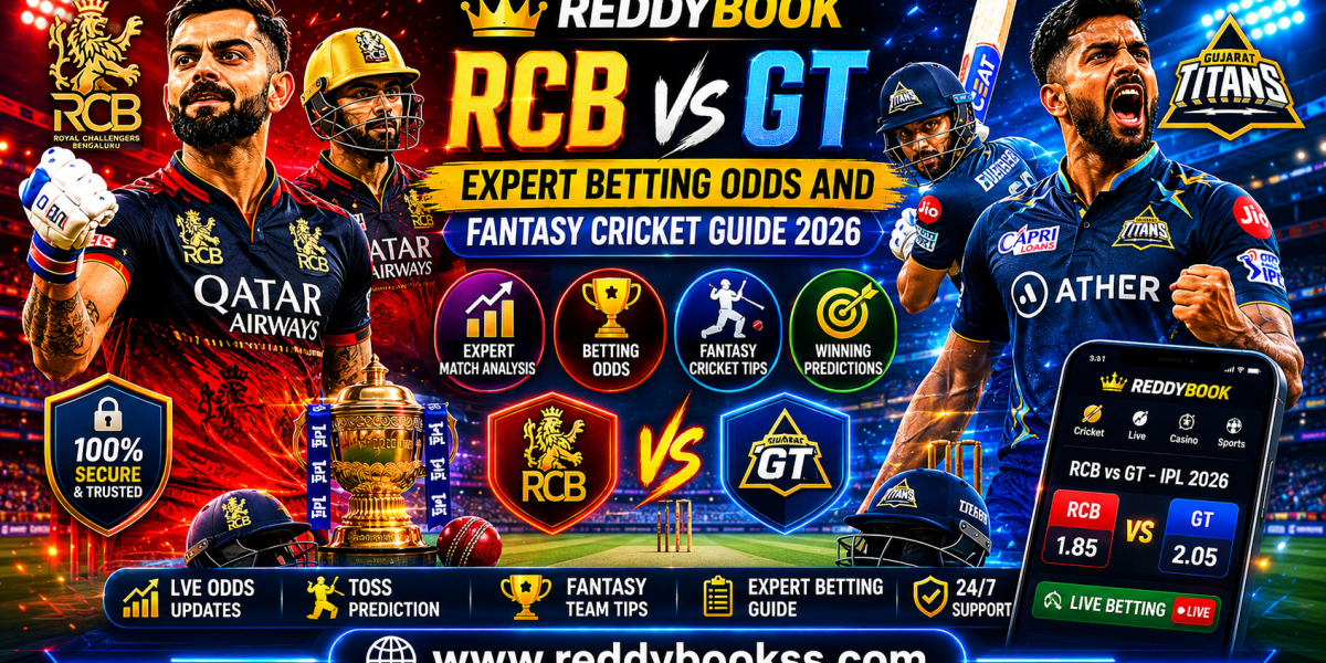 Reddybook RCB vs GT Expert Betting Odds and Fantasy Cricket Guide 2026 