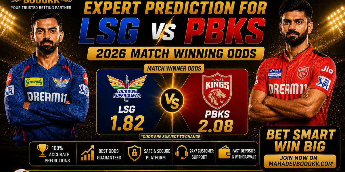 Mahadevbook Expert Prediction for LSG vs PBKS 2026 Match Winning Odds