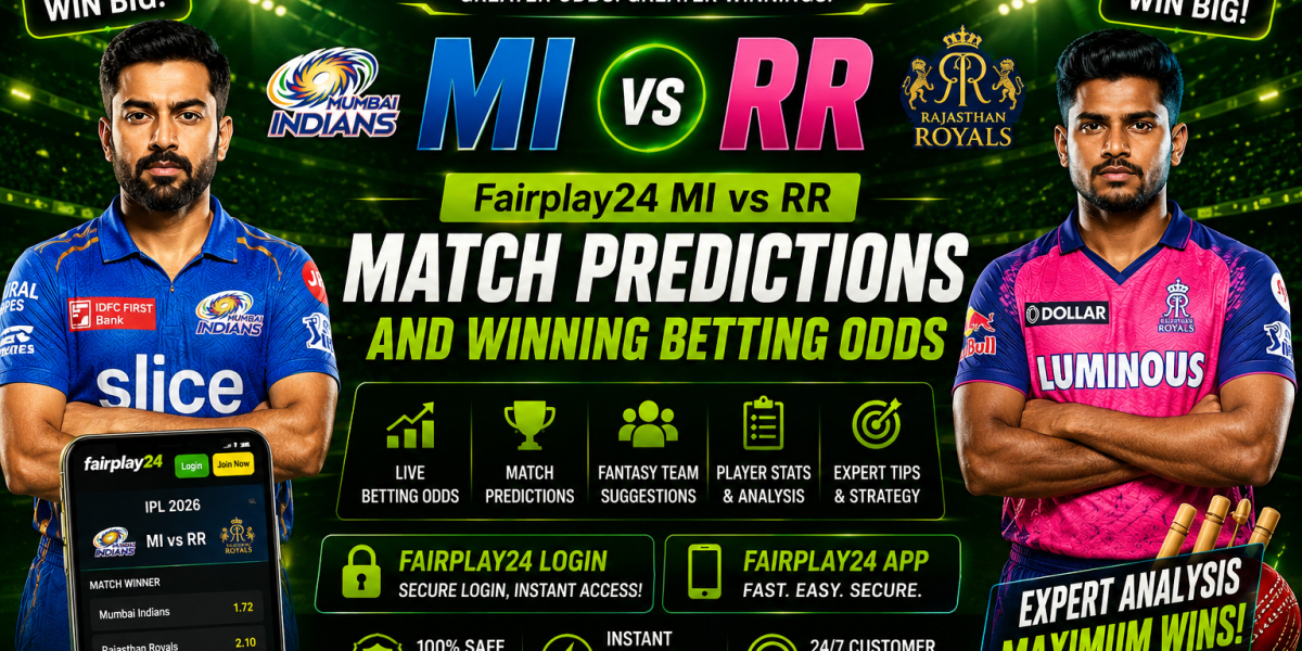 Fairplay24 MI vs RR Match Predictions and Winning Betting Odds