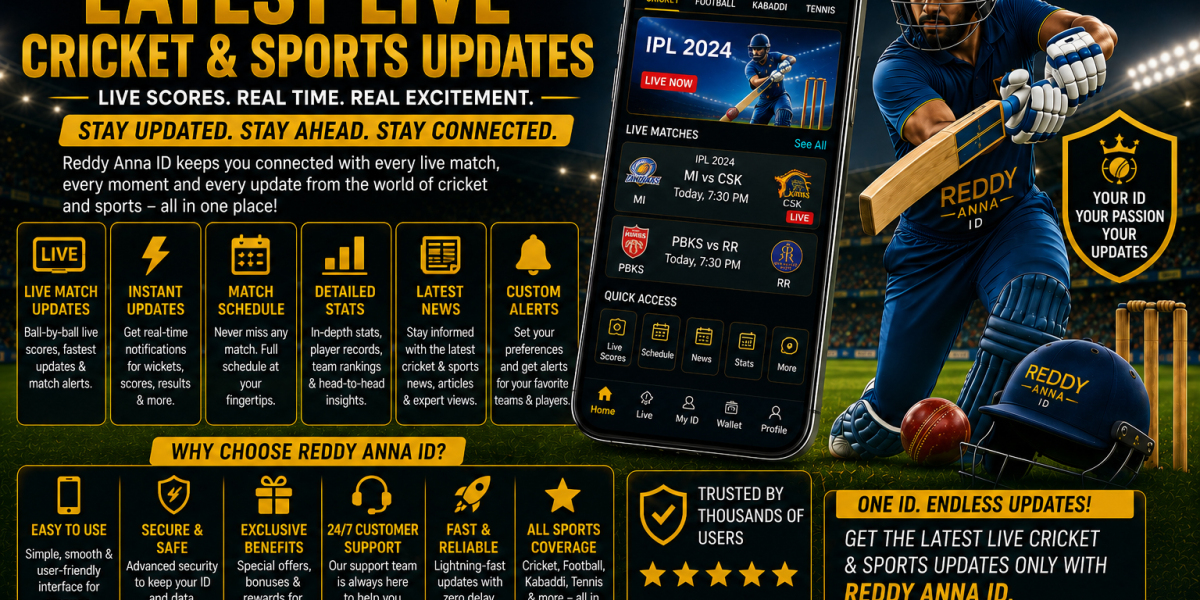 Reddy Anna ID – Latest Live Cricket & Sports Updates